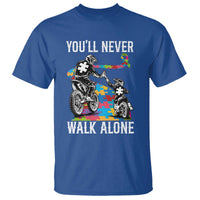Autism Acceptance T Shirt Autism Dad Motocross Rider Father Son Support