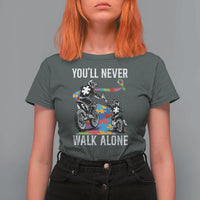 Autism Acceptance T Shirt For Women Autism Dad Motocross Rider Father Son Support