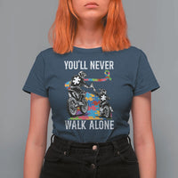 Autism Acceptance T Shirt For Women Autism Dad Motocross Rider Father Son Support