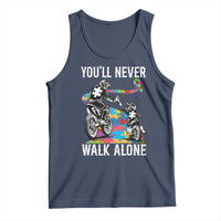 Autism Acceptance Tank Top Autism Dad Motocross Rider Father Son Support