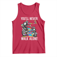 Autism Acceptance Tank Top Autism Dad Motocross Rider Father Son Support