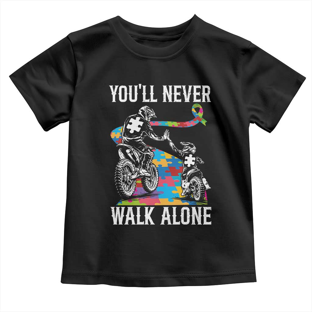 Autism Acceptance Toddler T Shirt Autism Dad Motocross Rider Father Son Support