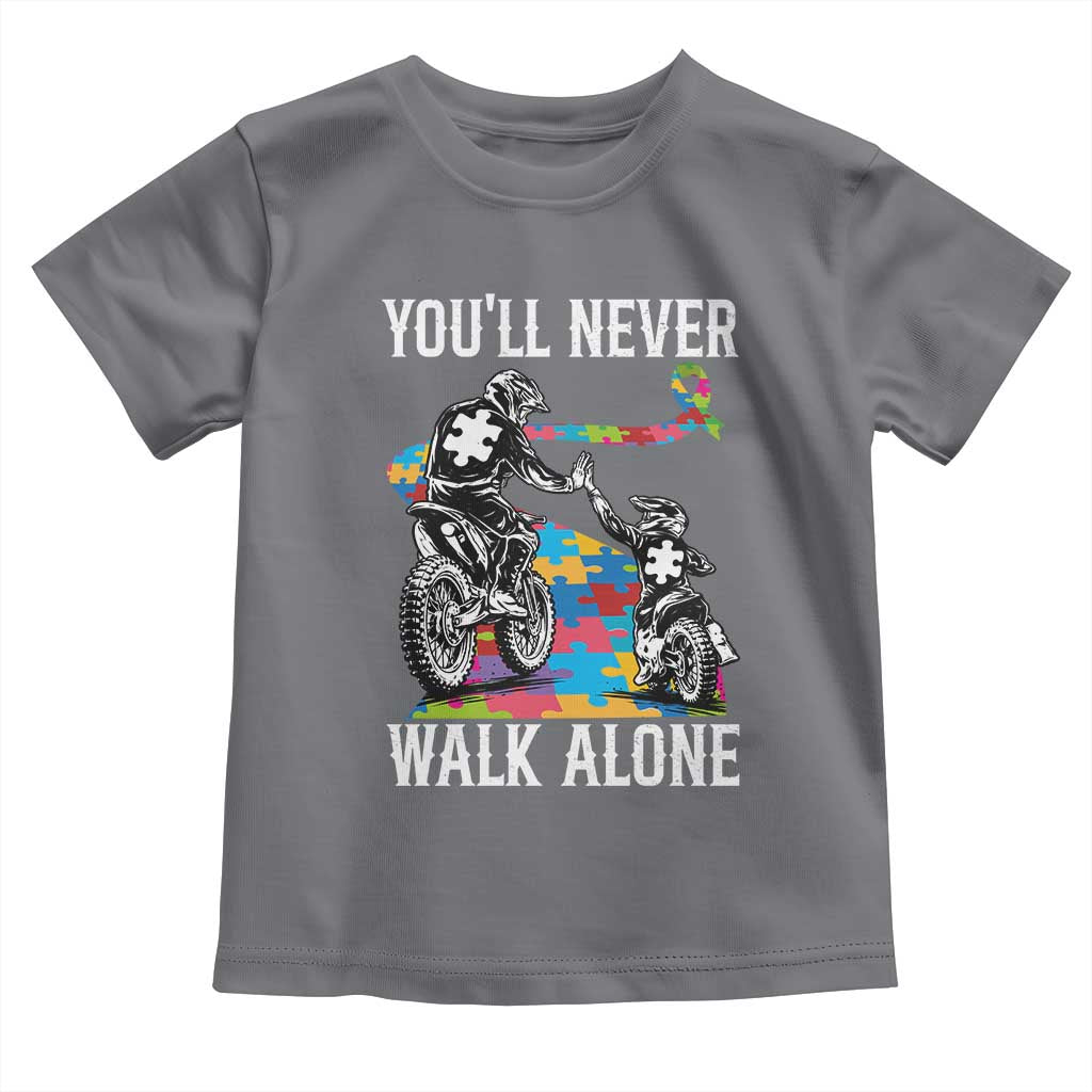 Autism Acceptance Toddler T Shirt Autism Dad Motocross Rider Father Son Support