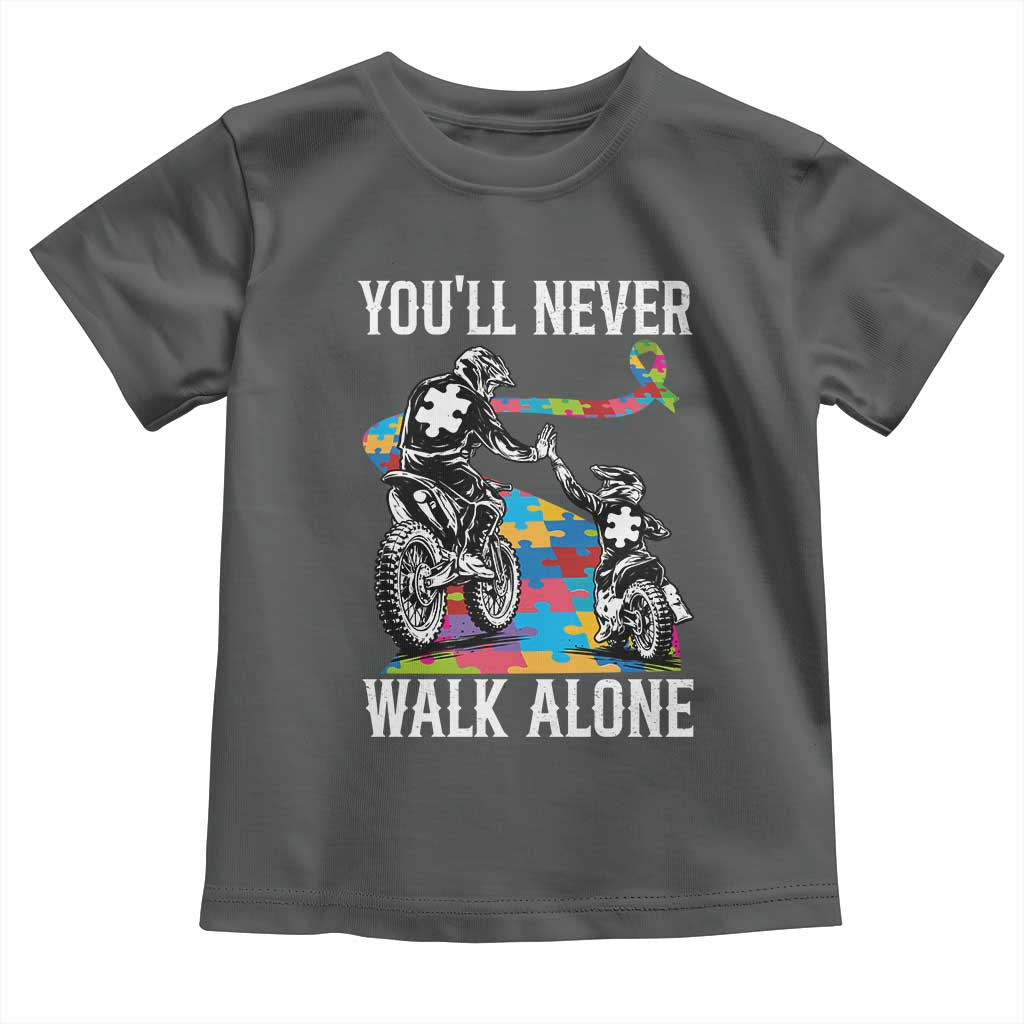 Autism Acceptance Toddler T Shirt Autism Dad Motocross Rider Father Son Support