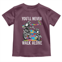 Autism Acceptance Toddler T Shirt Autism Dad Motocross Rider Father Son Support