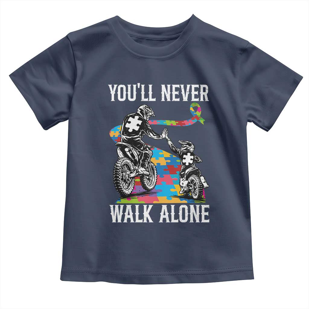 Autism Acceptance Toddler T Shirt Autism Dad Motocross Rider Father Son Support