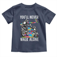 Autism Acceptance Toddler T Shirt Autism Dad Motocross Rider Father Son Support