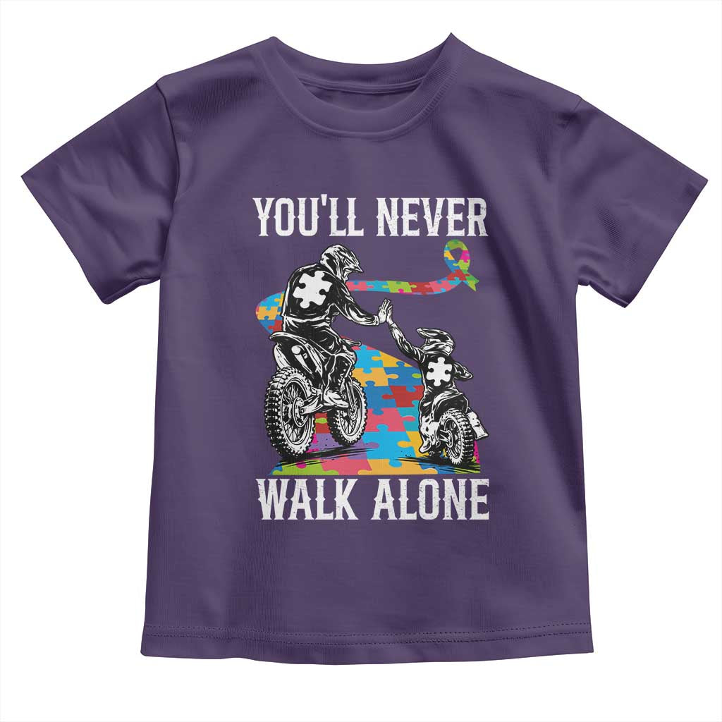 Autism Acceptance Toddler T Shirt Autism Dad Motocross Rider Father Son Support