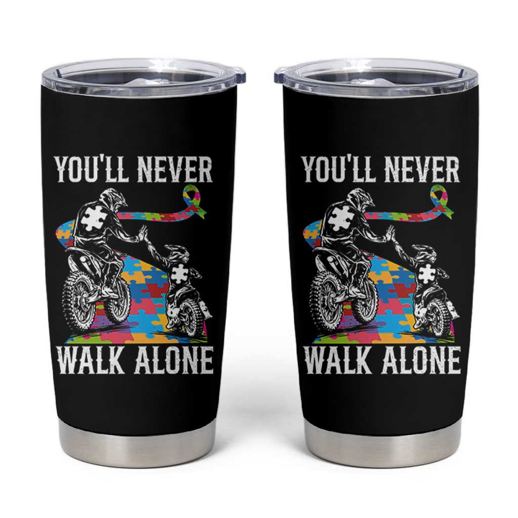 Autism Acceptance Tumbler Cup Autism Dad Motocross Rider Father Son Support