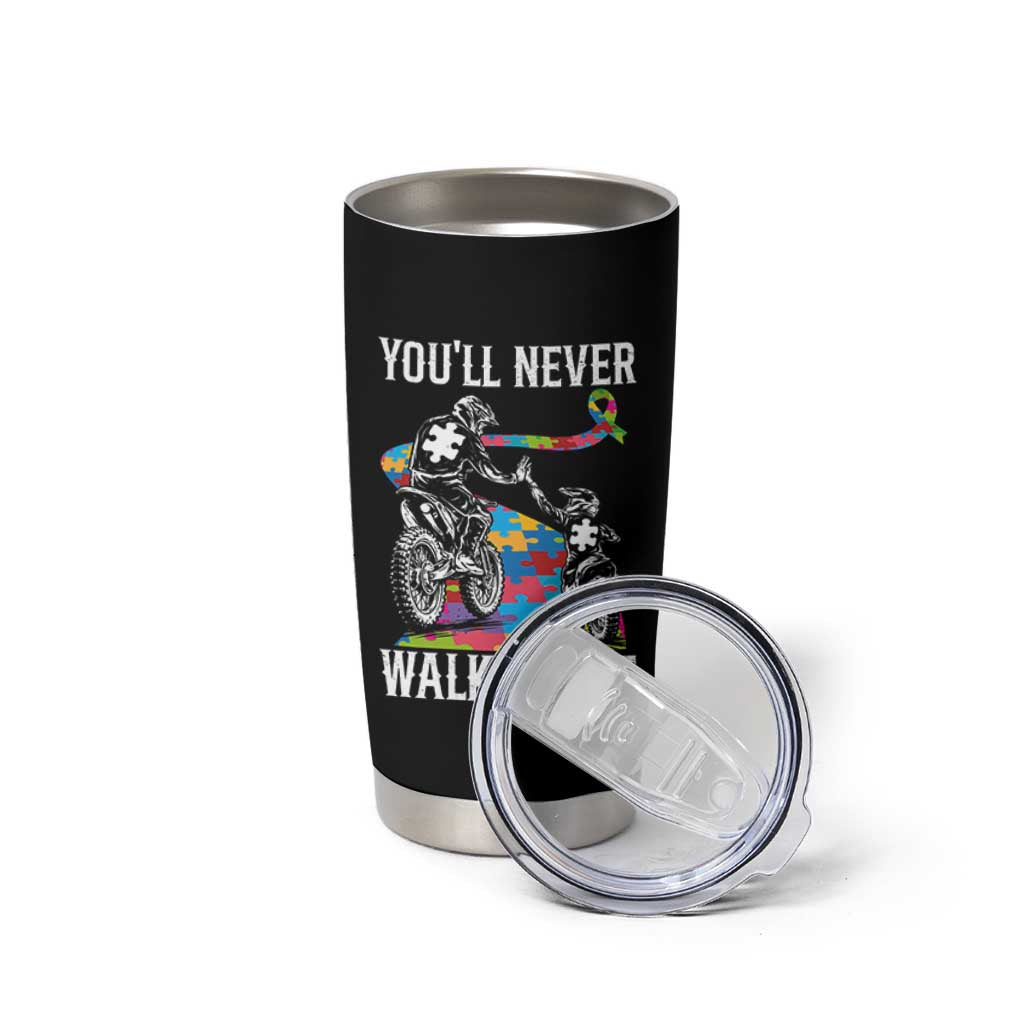 Autism Acceptance Tumbler Cup Autism Dad Motocross Rider Father Son Support