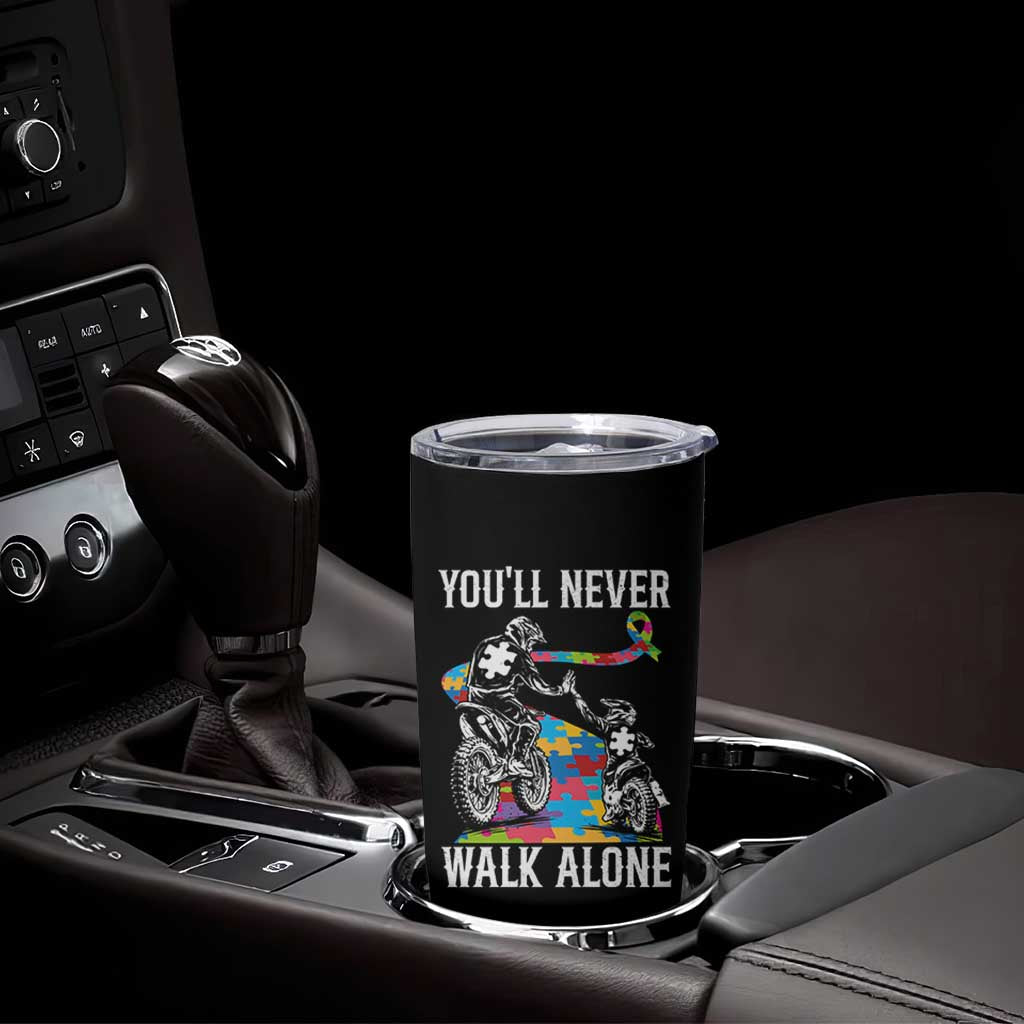 Autism Acceptance Tumbler Cup Autism Dad Motocross Rider Father Son Support