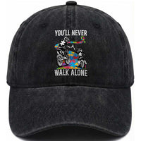 Autism Acceptance Washed Cotton Baseball Cap Autism Dad Motocross Rider Father Son Support
