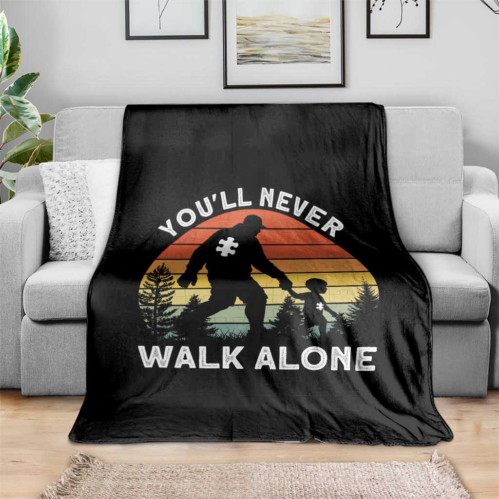 Autism Acceptance Throw Blanket Autism Dad You'll Never Walk Alone Support