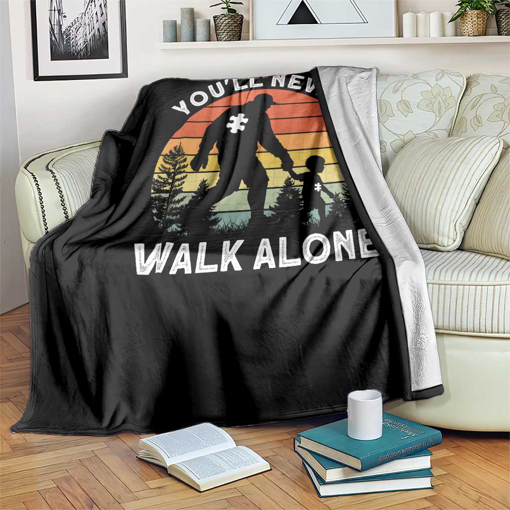 Autism Acceptance Throw Blanket Autism Dad You'll Never Walk Alone Support