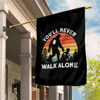 Autism Acceptance Garden Flag Autism Dad You'll Never Walk Alone Support