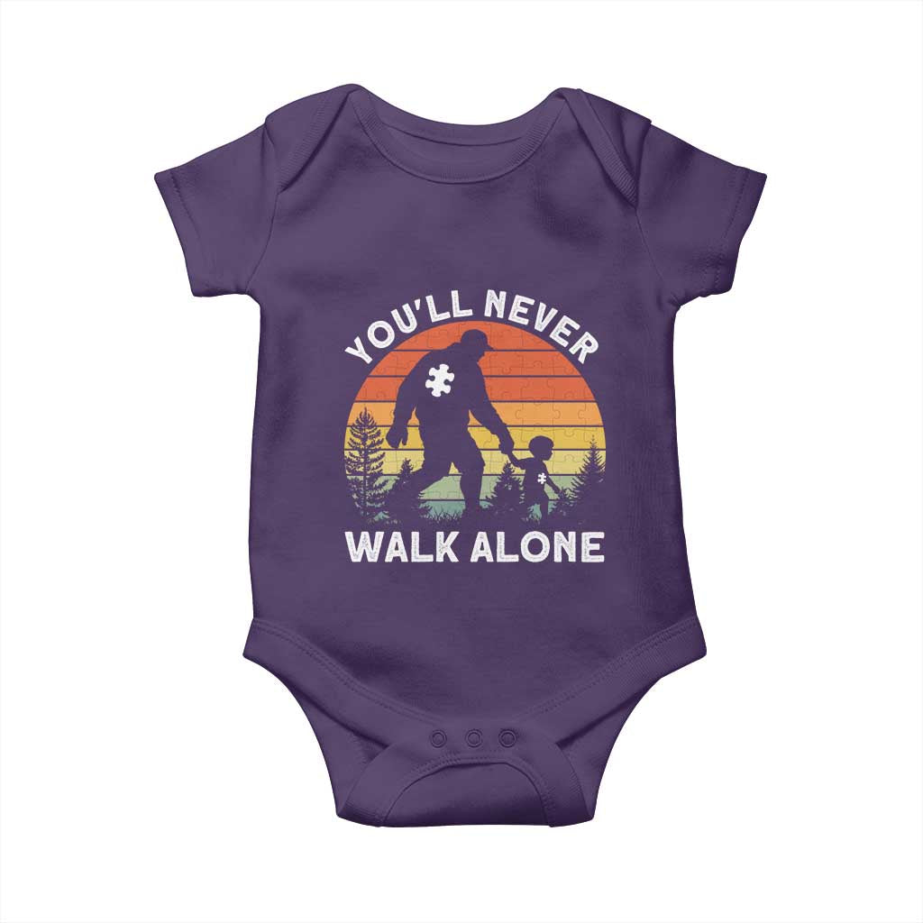 Autism Acceptance Baby Onesie Autism Dad You'll Never Walk Alone Support
