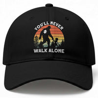 Autism Acceptance Baseball Cap Autism Dad You'll Never Walk Alone Support