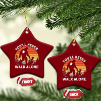 Autism Acceptance Ceramic Ornament Autism Dad You'll Never Walk Alone Support