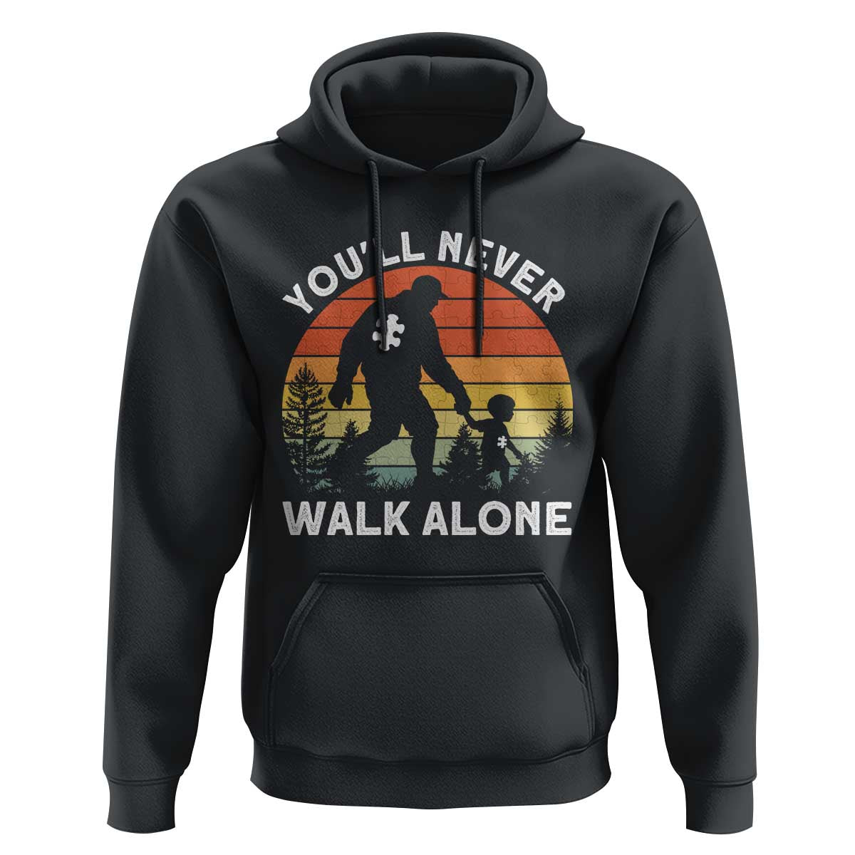 Autism Acceptance Hoodie Autism Dad You'll Never Walk Alone Support