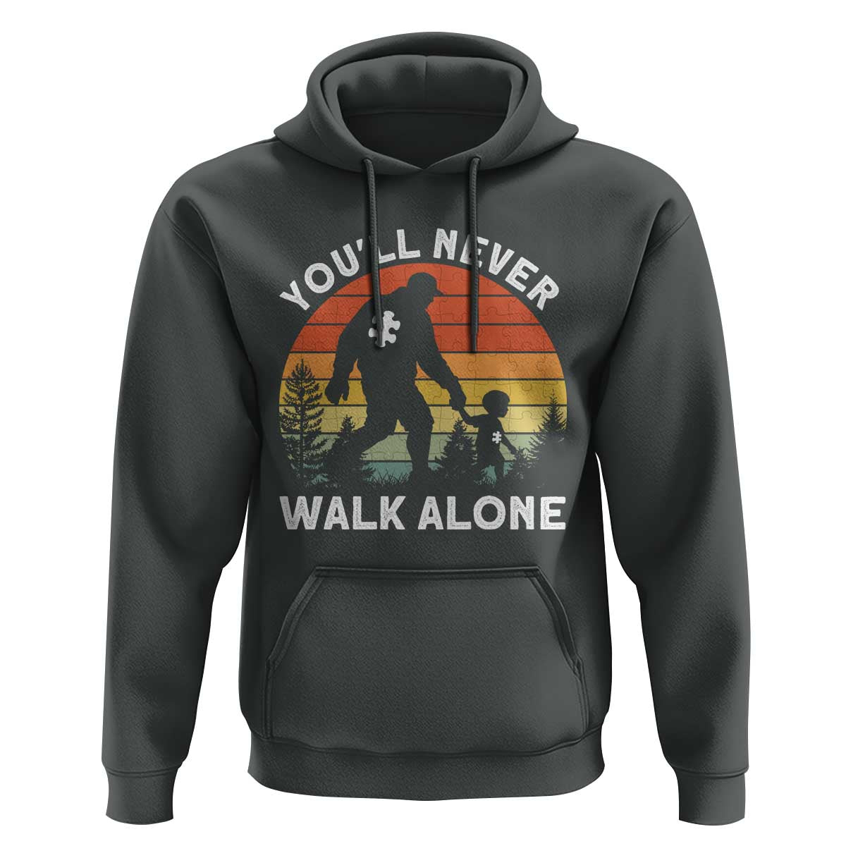 Autism Acceptance Hoodie Autism Dad You'll Never Walk Alone Support