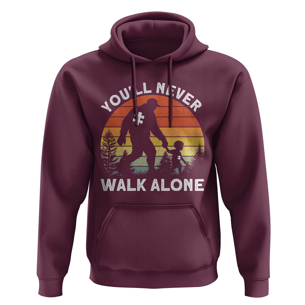 Autism Acceptance Hoodie Autism Dad You'll Never Walk Alone Support
