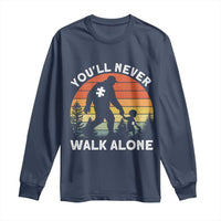 Autism Acceptance Long Sleeve Shirt Autism Dad You'll Never Walk Alone Support