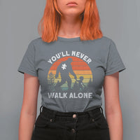 Autism Acceptance T Shirt For Women Autism Dad You'll Never Walk Alone Support