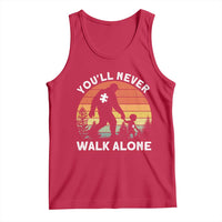 Autism Acceptance Tank Top Autism Dad You'll Never Walk Alone Support