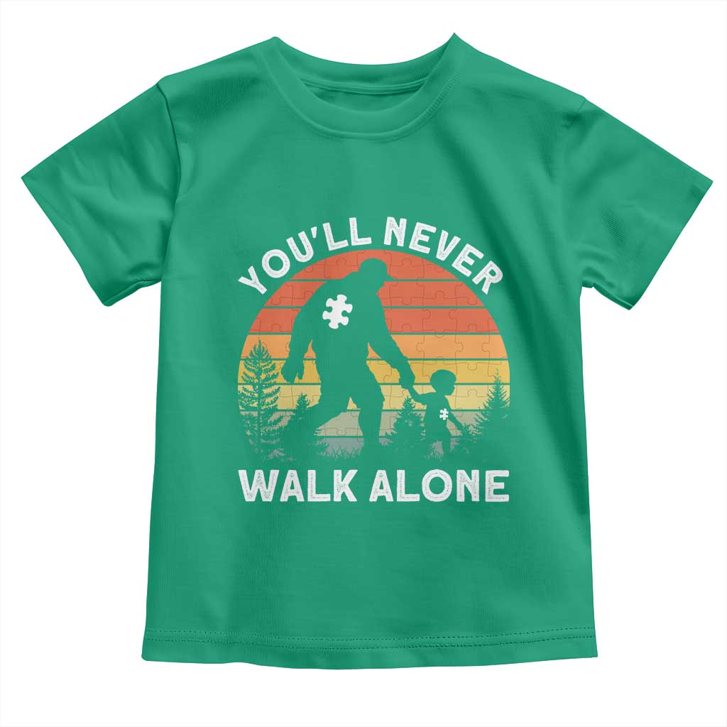 Autism Acceptance Toddler T Shirt Autism Dad You'll Never Walk Alone Support