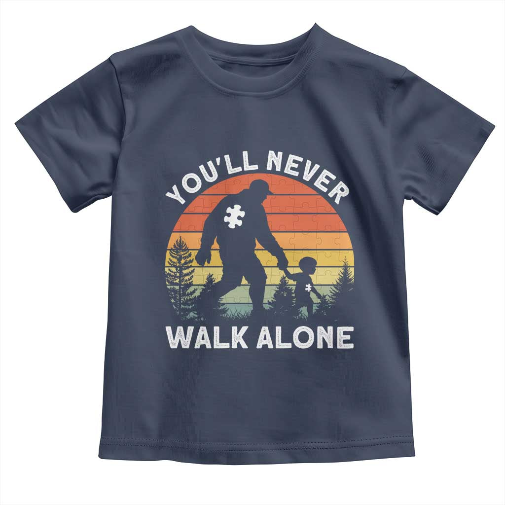 Autism Acceptance Toddler T Shirt Autism Dad You'll Never Walk Alone Support