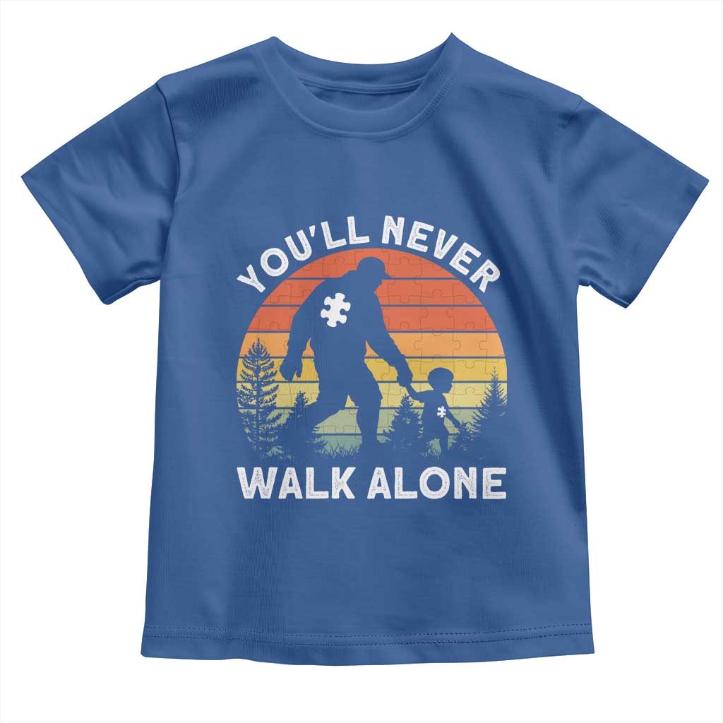 Autism Acceptance Toddler T Shirt Autism Dad You'll Never Walk Alone Support