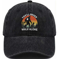 Autism Acceptance Washed Cotton Baseball Cap Autism Dad You'll Never Walk Alone Support