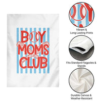Boy Moms Club Garden Flag Funny Motherhood Baseball Gift For Mom