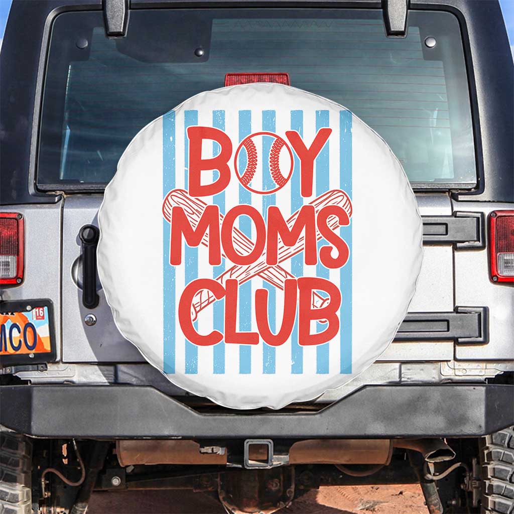 Boy Moms Club Spare Tire Cover Funny Motherhood Baseball Gift For Mom