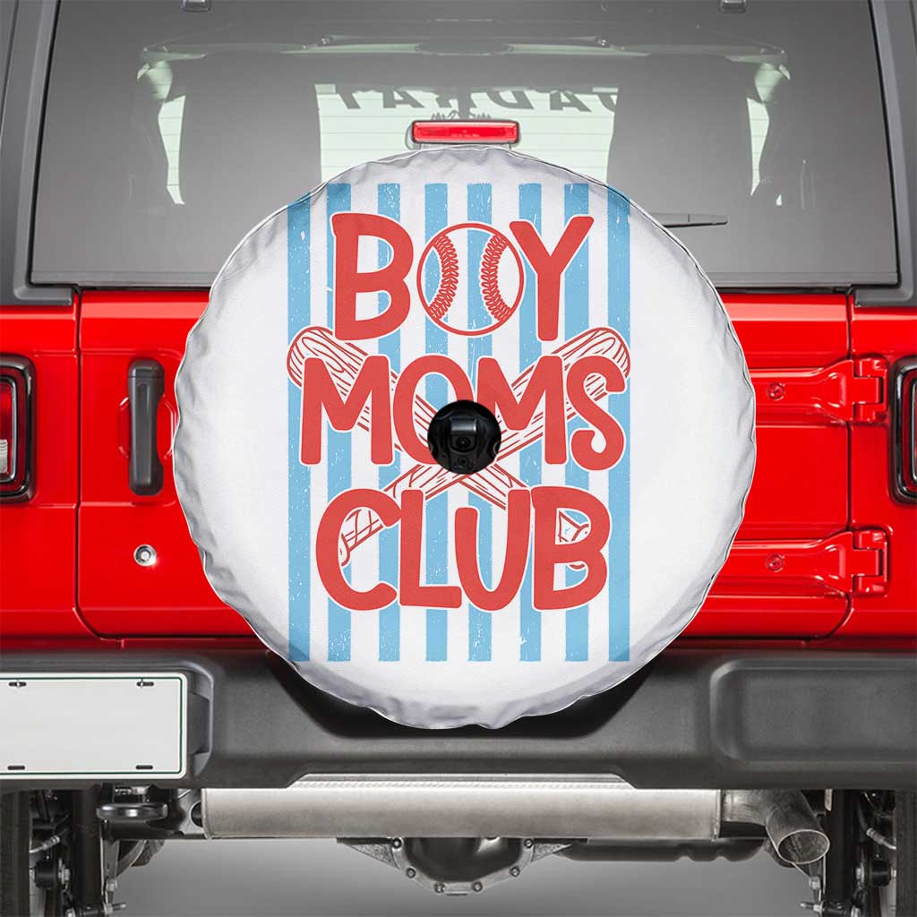 Boy Moms Club Spare Tire Cover Funny Motherhood Baseball Gift For Mom