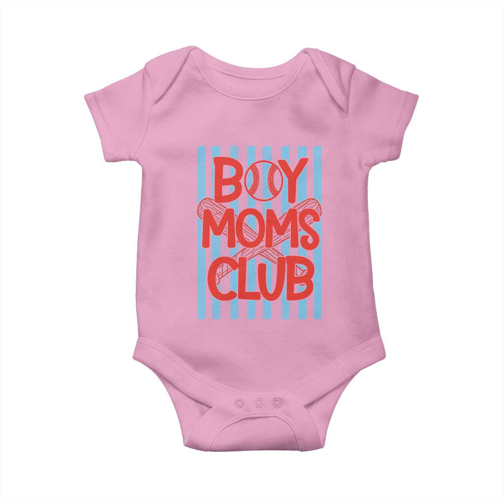 Boy Moms Club Baby Onesie Funny Motherhood Baseball Gift For Mom