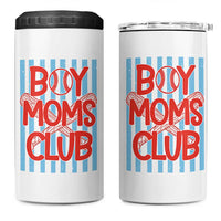 Boy Moms Club 4 in 1 Can Cooler Tumbler Funny Motherhood Baseball Gift For Mom