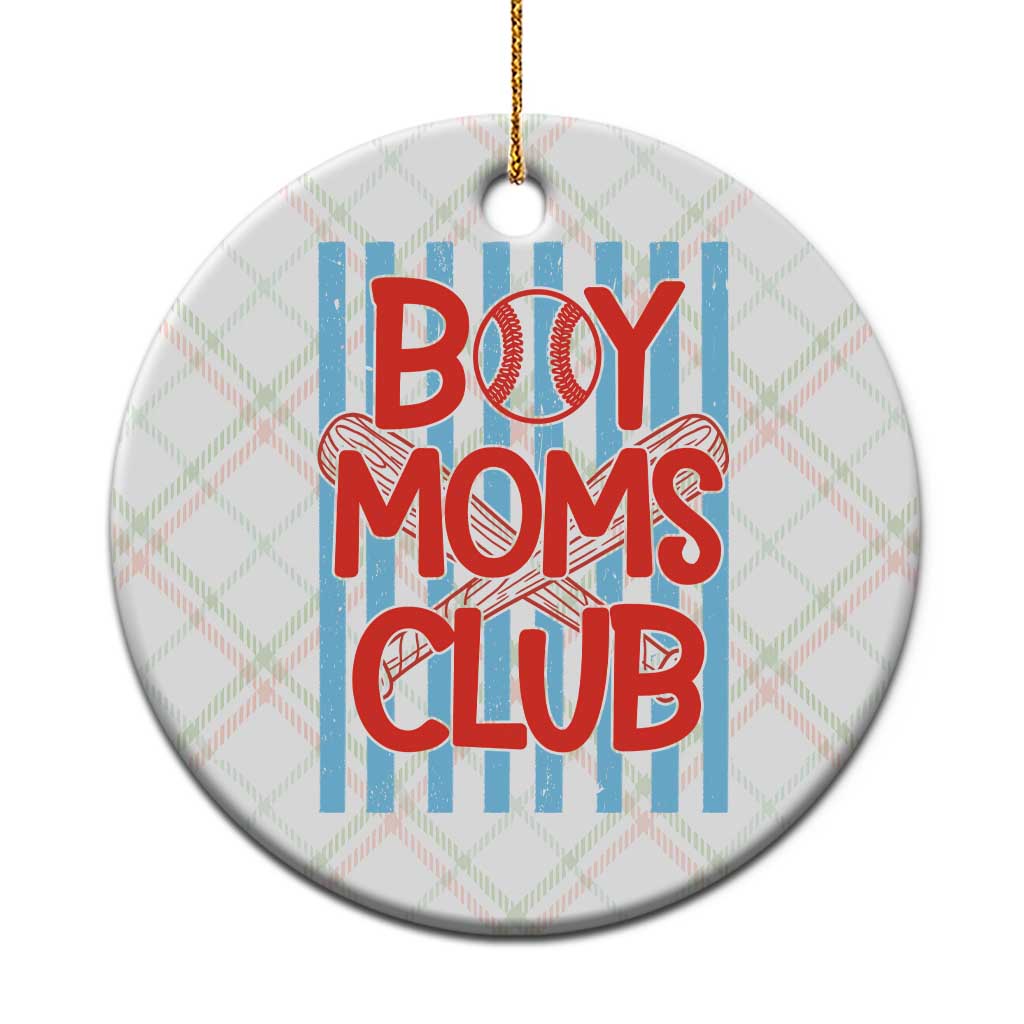 Boy Moms Club Ceramic Ornament Funny Motherhood Baseball Gift For Mom