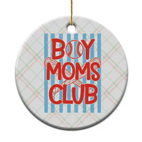 Boy Moms Club Ceramic Ornament Funny Motherhood Baseball Gift For Mom