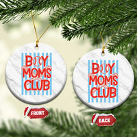 Boy Moms Club Ceramic Ornament Funny Motherhood Baseball Gift For Mom