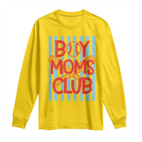 Boy Moms Club Long Sleeve Shirt Funny Motherhood Baseball Gift For Mom