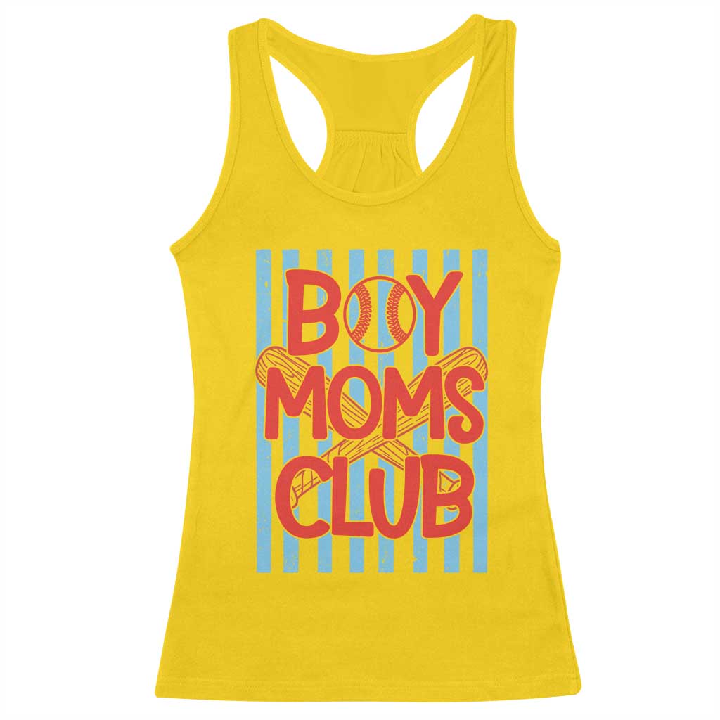 Boy Moms Club Racerback Tank Top Funny Motherhood Baseball Gift For Mom