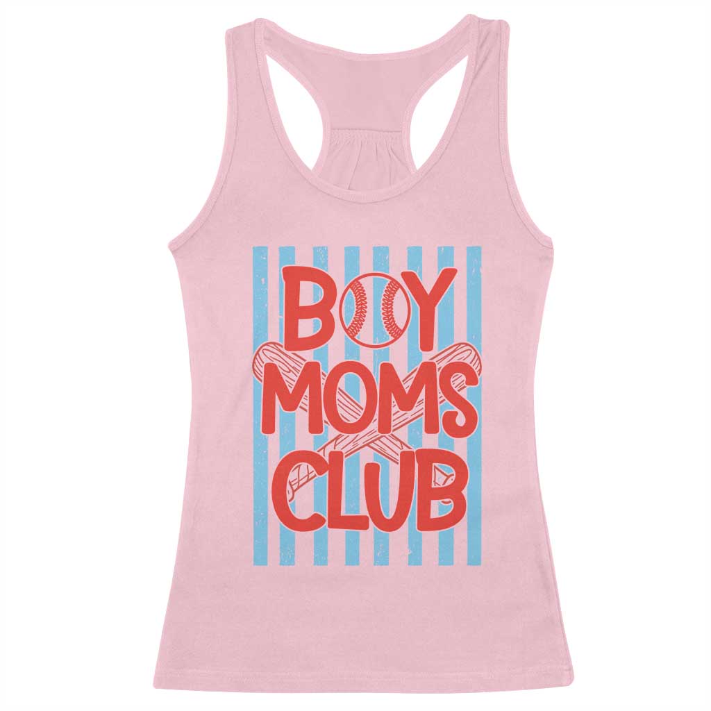Boy Moms Club Racerback Tank Top Funny Motherhood Baseball Gift For Mom