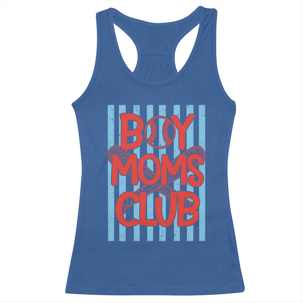 Boy Moms Club Racerback Tank Top Funny Motherhood Baseball Gift For Mom