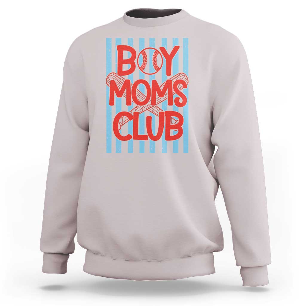 Boy Moms Club Sweatshirt Funny Motherhood Baseball Gift For Mom