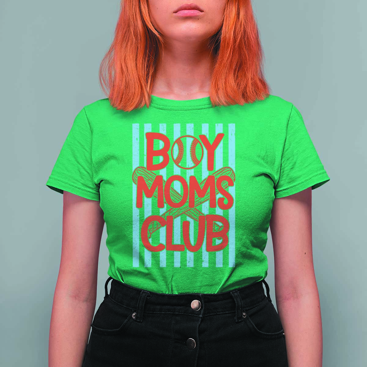 Boy Moms Club T Shirt For Women Funny Motherhood Baseball Gift For Mom