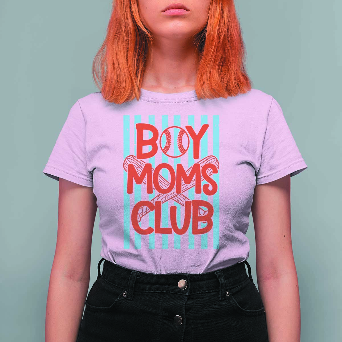 Boy Moms Club T Shirt For Women Funny Motherhood Baseball Gift For Mom