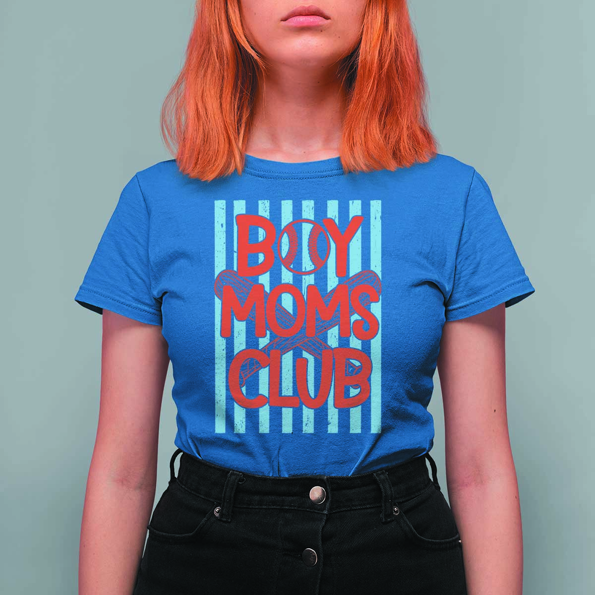Boy Moms Club T Shirt For Women Funny Motherhood Baseball Gift For Mom
