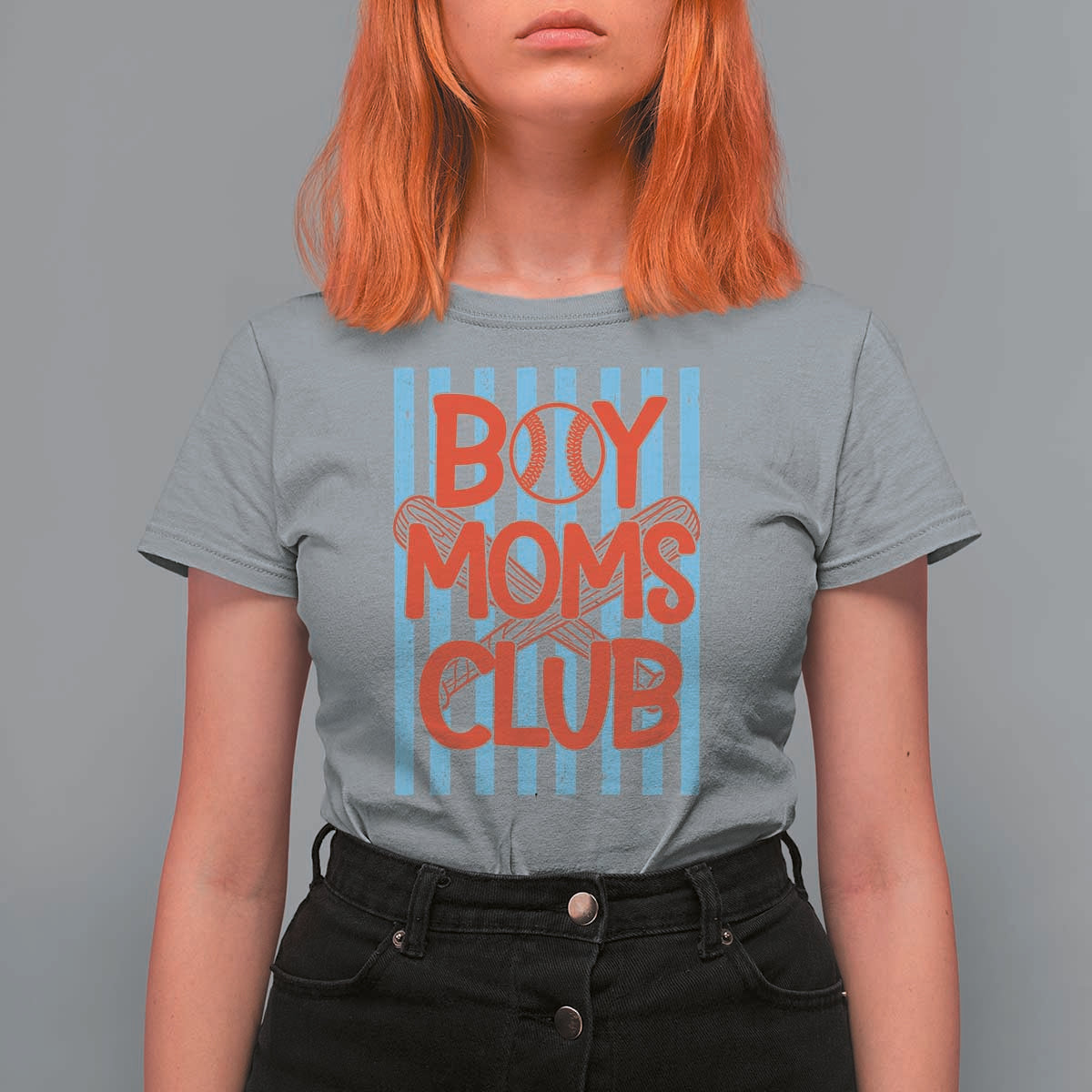 Boy Moms Club T Shirt For Women Funny Motherhood Baseball Gift For Mom
