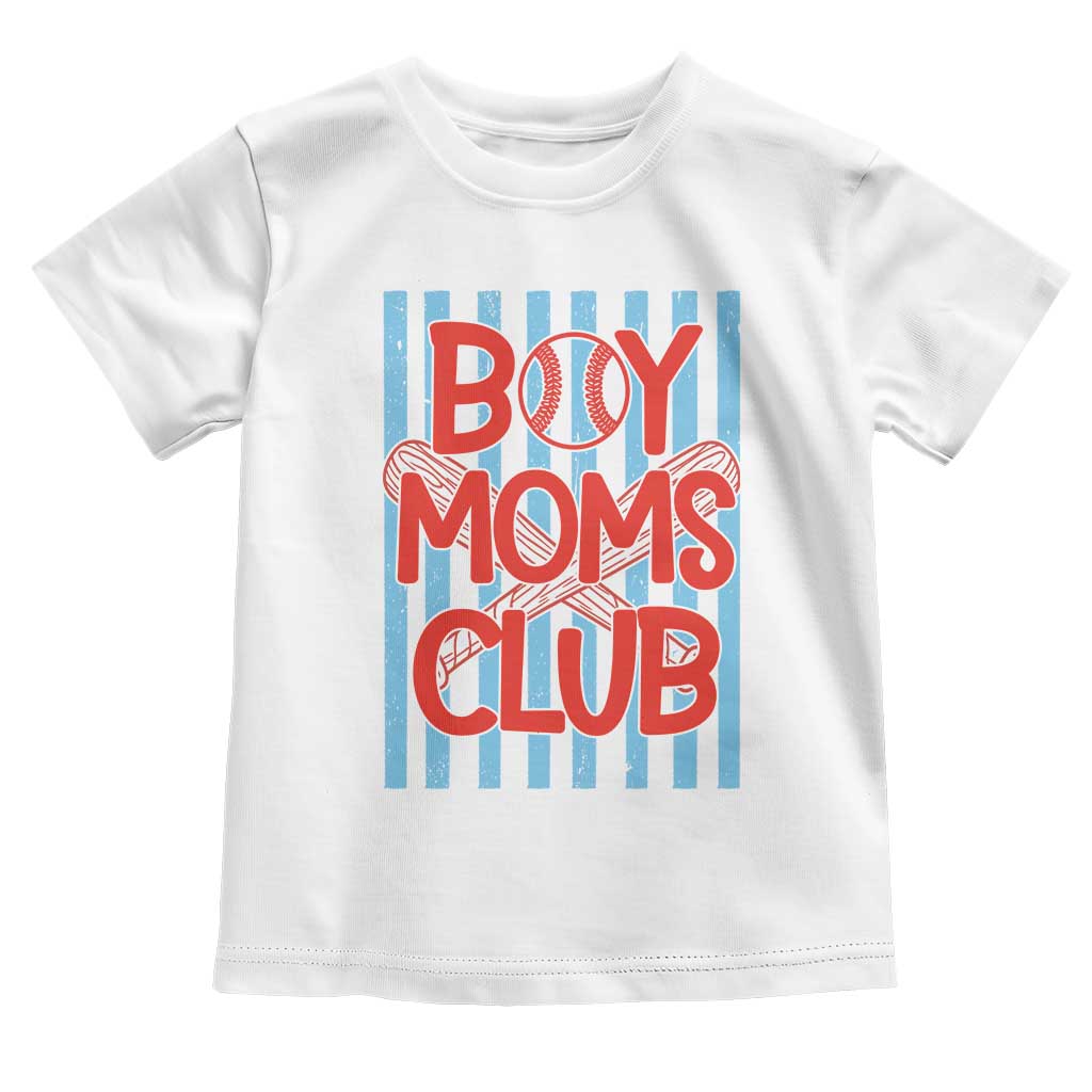 Boy Moms Club Toddler T Shirt Funny Motherhood Baseball Gift For Mom
